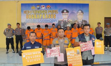 Satresnarkoba-Polresta-Sidoarjo-Ringkus-Sembilan-Pengedar-Sabu