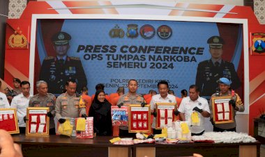 Polres-Kediri-Kota-Berhasil-Amankan-Belasan-Tersangka-Penyalahgunaan-Narkoba,-Satu-Diantaranya-Wanita