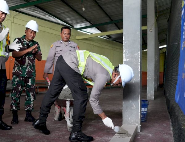 Perkuat Program MBG, Kapolresta Sidoarjo Ground Breaking SPPG di Desa Kedung Cangkring