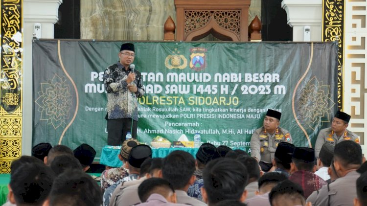 Polresta Sidoarjo Gelar Peringatan Maulid Nabi Muhammad SAW