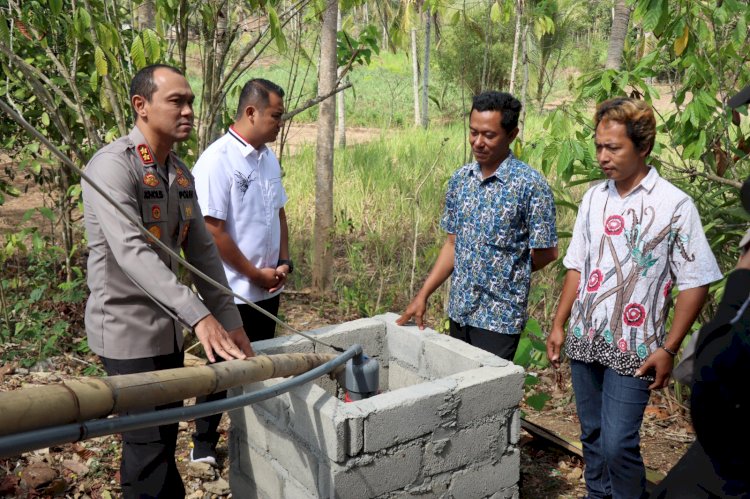 Wujud Kepedulian Polres Malang Bangun Sumur Bor di Donomulyo