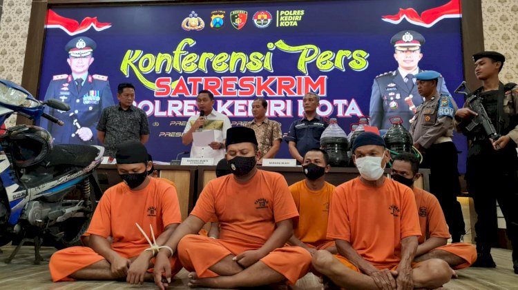 Sebulan Polres Kediri Kota Berhasil Ungkap 8 Kasus Diantaranya Penyalahgunaan BBM Bersubsidi