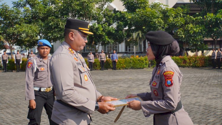 Upacara HKN, Polresta Sidoarjo Apresiasi Polwan Berprestasi Internasional