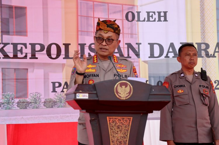 Irwasda Polda Jatim Letakan Batu Pertama Pembangunan Mako Polres Pamekasan