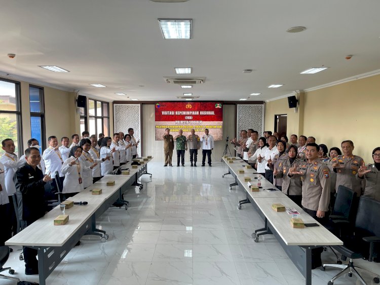 Visitasi Kepemimpinan Nasional Pusdikmin Lemdiklat Polri di Polresta Sidoarjo