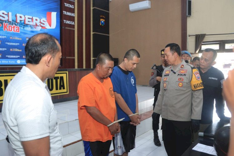 Polres Blitar Kota Berhasil Amankan Pelaku Begal Dengan Modus Kempes Ban