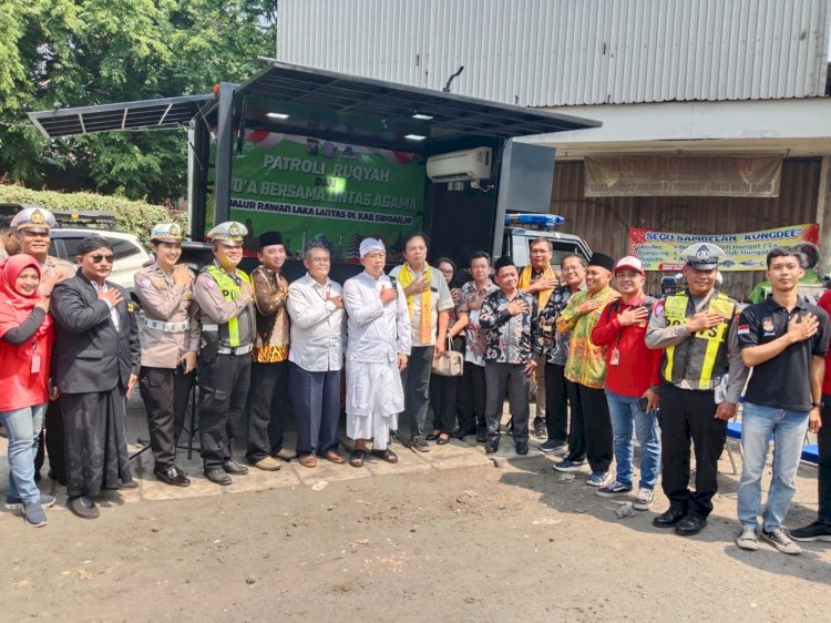 Polisi Gelar Ruqyah dan Doa Bersama di Jalur Rawan Laka Lantas Trosobo-Krian-Balongbendo