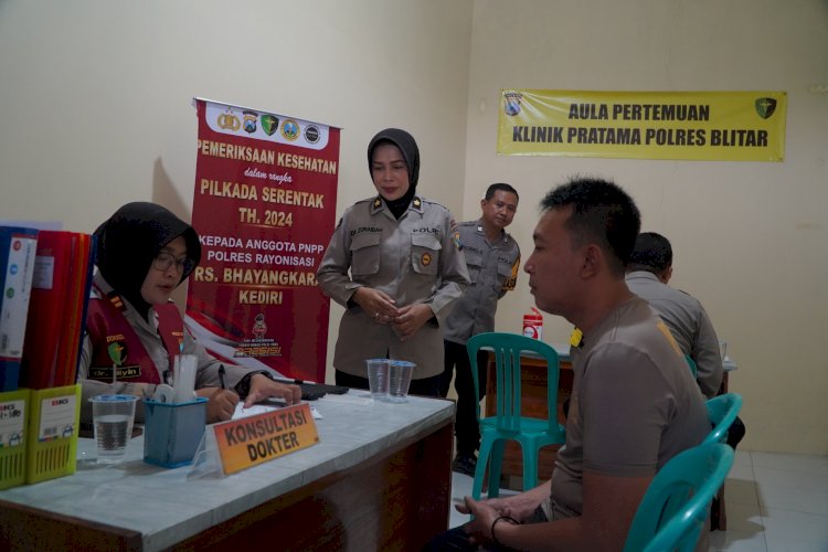 Polres Blitar Gelar Rikkes untuk Kesiapan Pengamanan TPS Pilkada 2024