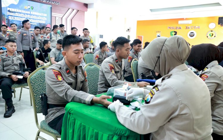 808 Personel Polda Jatim dan 15 ribu Personel Polres Jajaran, Lakukan Rikes Sebelum Bertugas di TPS